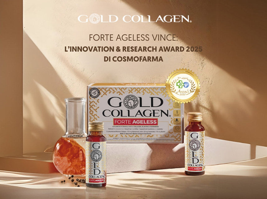 Gold Collagen Forte Ageless vince l'Innovation & Research Award 2025 a Cosmofarma