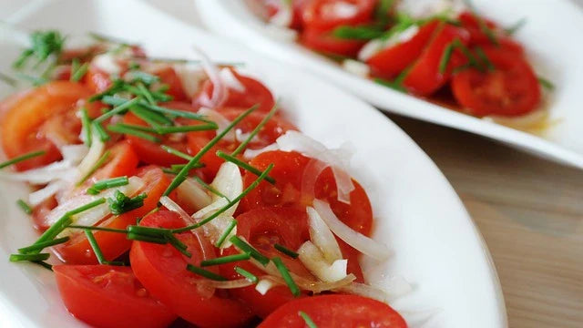 Charred Onion and Tomato Salad