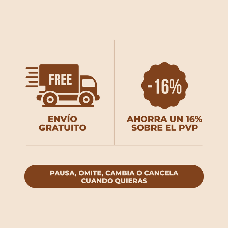 Promotional graphic with free shipping icon and discount offer on a beige background