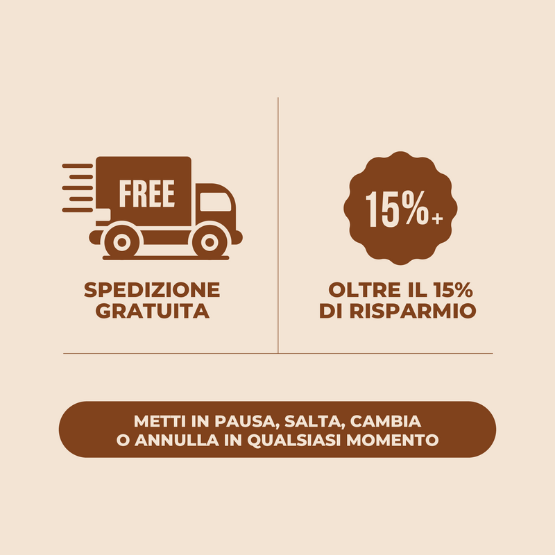 Promotional graphic with free shipping icon and savings percentage on a beige background