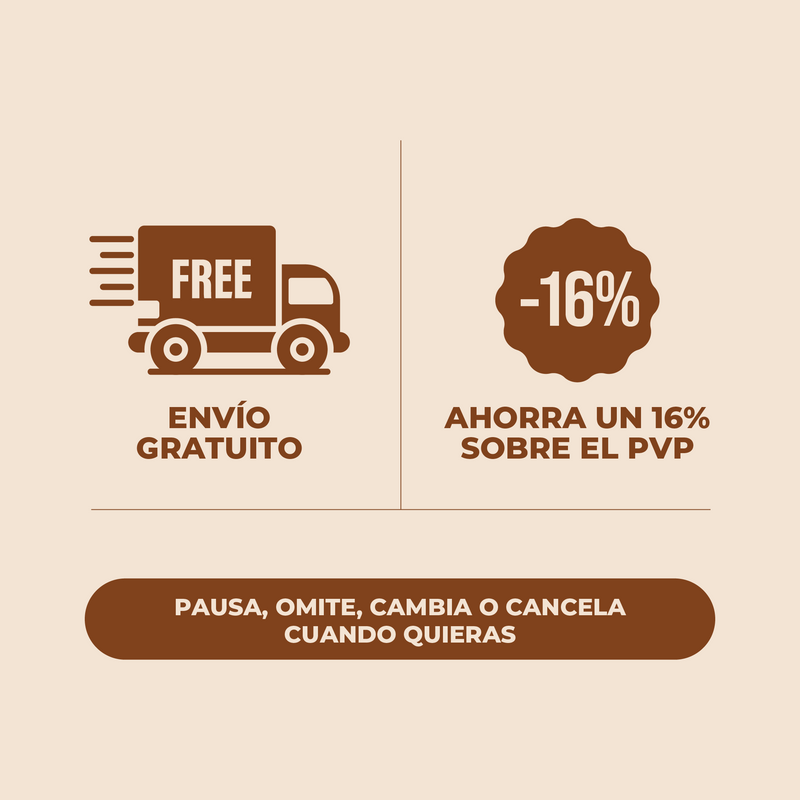 Promotional graphic with free shipping icon and discount offer on a beige background